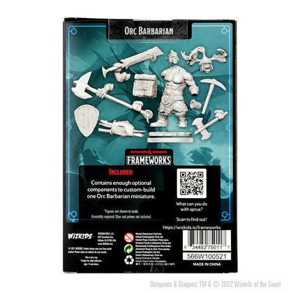 D&D Frameworks: Orc Barbarian Male - Unpainted and Unassembled - 2