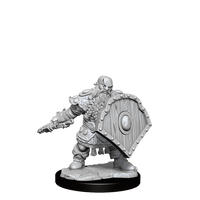 D&D Frameworks: Dwarf Fighter Male - Unpainted and Unassembled